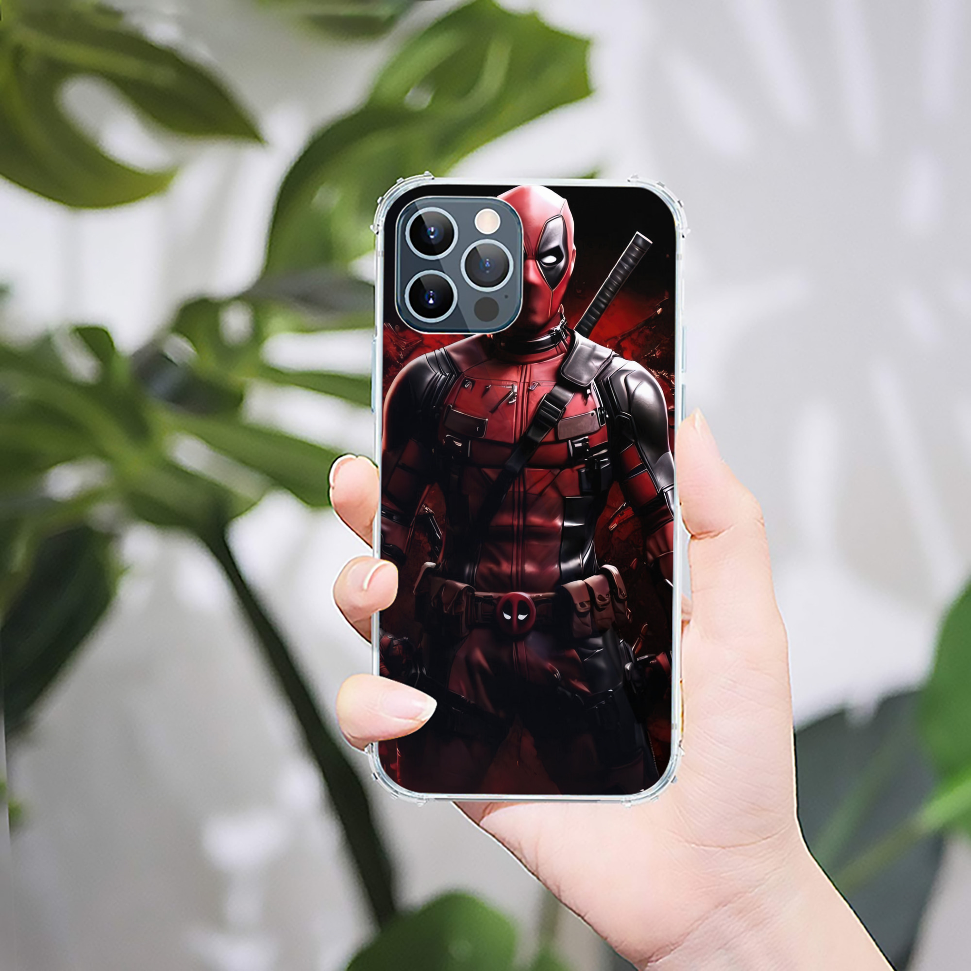 （画像用） Deadpool デッドプール 【iPhone 12シリーズ対応】透明スマホケース（クリアソフトケース）